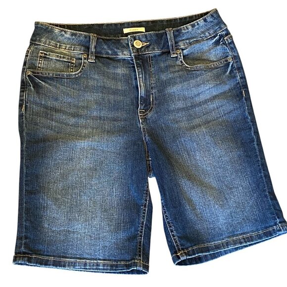 Maurices M Jeans Denim Bermuda Shorts Sz 12 (34x9") #162R - Picture 3 of 8